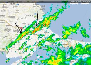 30 kasım 2012 trakya yağış bantları