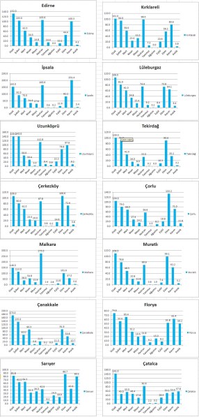 istasyon yağış grafik